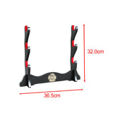 Maxbell Samurai Sword Stand Horizontal Bracket Display for Wakizashi Flute Dojo 3 Layers