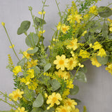 Maxbell Daisy Eucalyptus Wreath Door Spring Summer for Outdoor Home Decoration Patio