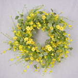 Maxbell Daisy Eucalyptus Wreath Door Spring Summer for Outdoor Home Decoration Patio