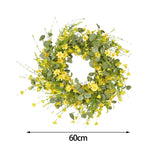 Maxbell Daisy Eucalyptus Wreath Door Spring Summer for Outdoor Home Decoration Patio