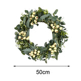 Maxbell 50cm Artificial Eucalyptus Wreath Garland for Party Supplies Easter Indoor