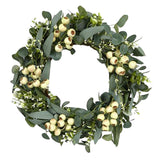 Maxbell 50cm Artificial Eucalyptus Wreath Garland for Party Supplies Easter Indoor