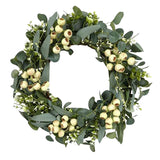 Maxbell 50cm Artificial Eucalyptus Wreath Garland for Party Supplies Easter Indoor