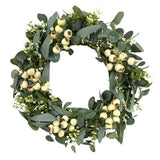 Maxbell 50cm Artificial Eucalyptus Wreath Garland for Party Supplies Easter Indoor