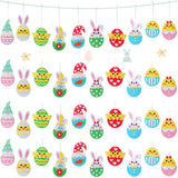 Maxbell 6x Felt Easter Ornaments Tree Hanging Decor for Home Party Favors Easter Bunny