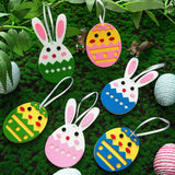 Maxbell 6x Felt Easter Ornaments Tree Hanging Decor for Home Party Favors Easter Bunny