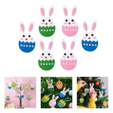 Maxbell 6x Felt Easter Ornaments Tree Hanging Decor for Home Party Favors Easter Bunny