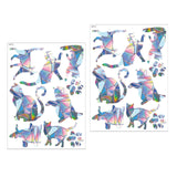 Maxbell 2Pcs Reusable Window Clings Window Sticker Window Covering Mirror Decoration