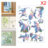 Maxbell 2Pcs Reusable Window Clings Window Sticker Window Covering Mirror Decoration