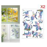 Maxbell 2Pcs Reusable Window Clings Window Sticker Window Covering Mirror Decoration