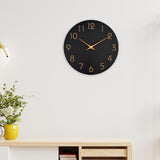 Maxbell Decorative Wall Clock No Ticking Simple for Kitchen Island Dorm Hallway