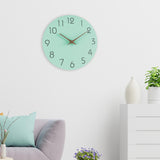 Maxbell Decorative Wall Clock No Ticking Simple for Kitchen Island Dorm Hallway