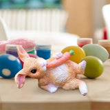 Maxbell Cute Rabbit Statue Resin Crafts Easter Bunny Figurines for Desk Decoration 10cmx5.5cmx7cm