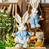 Maxbell Easter Bunny Pendant Rustic Swing Rabbit Hanging Ornament for Bedroom Office Male