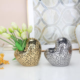 Maxbell Nordic Ceramic Vase Flower Arrangement Vase Tabletop Vase for Bedroom Home Argent