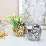 Maxbell Nordic Ceramic Vase Flower Arrangement Vase Tabletop Vase for Bedroom Home Argent