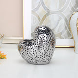 Maxbell Nordic Ceramic Vase Flower Arrangement Vase Tabletop Vase for Bedroom Home Argent