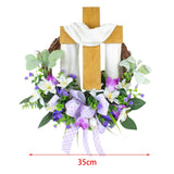 Maxbell Garland Happy Easter Wreath for Front Door for Home Outdoor Decoration 35CM