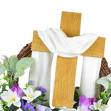 Maxbell Garland Happy Easter Wreath for Front Door for Home Outdoor Decoration 35CM