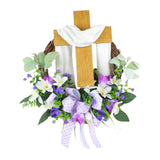 Maxbell Garland Happy Easter Wreath for Front Door for Home Outdoor Decoration 35CM