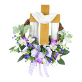 Maxbell Garland Happy Easter Wreath for Front Door for Home Outdoor Decoration 35CM