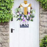 Maxbell Garland Happy Easter Wreath for Front Door for Home Outdoor Decoration 35CM