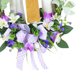 Maxbell Garland Happy Easter Wreath for Front Door for Home Outdoor Decoration 35CM