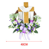Maxbell Garland Happy Easter Wreath for Front Door for Home Outdoor Decoration 40CM
