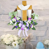 Maxbell Garland Happy Easter Wreath for Front Door for Home Outdoor Decoration 40CM