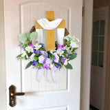 Maxbell Garland Happy Easter Wreath for Front Door for Home Outdoor Decoration 40CM