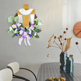 Maxbell Garland Happy Easter Wreath for Front Door for Home Outdoor Decoration 40CM
