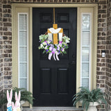 Maxbell Garland Happy Easter Wreath for Front Door for Home Outdoor Decoration 40CM
