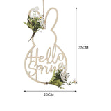 Maxbell Bunny Garland Easter Rabbit with Ears Wreath for Front Door Wedding Holiday