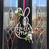 Maxbell Bunny Garland Easter Rabbit with Ears Wreath for Front Door Wedding Holiday