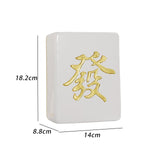 Maxbell Money Box Decor Mahjong Shape Piggy Bank for Girls Boys Nursery Bedroom Aureate