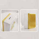 Maxbell Money Box Decor Mahjong Shape Piggy Bank for Girls Boys Nursery Bedroom Aureate