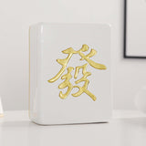 Maxbell Money Box Decor Mahjong Shape Piggy Bank for Girls Boys Nursery Bedroom Aureate