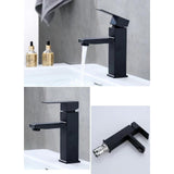 Maxbell Bathroom Sink Faucet Wash Basin Faucet 1 Hole Vanity Faucet Black Rustproof Faucet Only