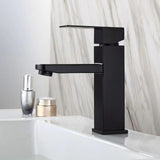 Maxbell Bathroom Sink Faucet Wash Basin Faucet 1 Hole Vanity Faucet Black Rustproof Faucet Only