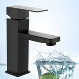 Maxbell Bathroom Sink Faucet Wash Basin Faucet 1 Hole Vanity Faucet Black Rustproof Faucet Only