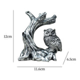 Maxbell Ball Display Stand Ball Holder Owl Figurine Statue Sphere Stand Party Favors Argent