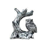 Maxbell Ball Display Stand Ball Holder Owl Figurine Statue Sphere Stand Party Favors Argent