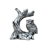 Maxbell Ball Display Stand Ball Holder Owl Figurine Statue Sphere Stand Party Favors Argent