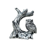 Maxbell Ball Display Stand Ball Holder Owl Figurine Statue Sphere Stand Party Favors Argent