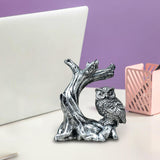 Maxbell Ball Display Stand Ball Holder Owl Figurine Statue Sphere Stand Party Favors Argent