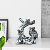 Maxbell Ball Display Stand Ball Holder Owl Figurine Statue Sphere Stand Party Favors Argent
