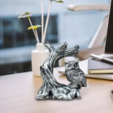 Maxbell Ball Display Stand Ball Holder Owl Figurine Statue Sphere Stand Party Favors Argent