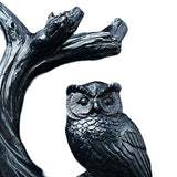 Maxbell Ball Display Stand Ball Holder Owl Figurine Statue Sphere Stand Party Favors Black