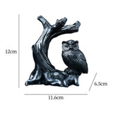 Maxbell Ball Display Stand Ball Holder Owl Figurine Statue Sphere Stand Party Favors Black