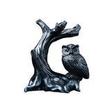 Maxbell Ball Display Stand Ball Holder Owl Figurine Statue Sphere Stand Party Favors Black